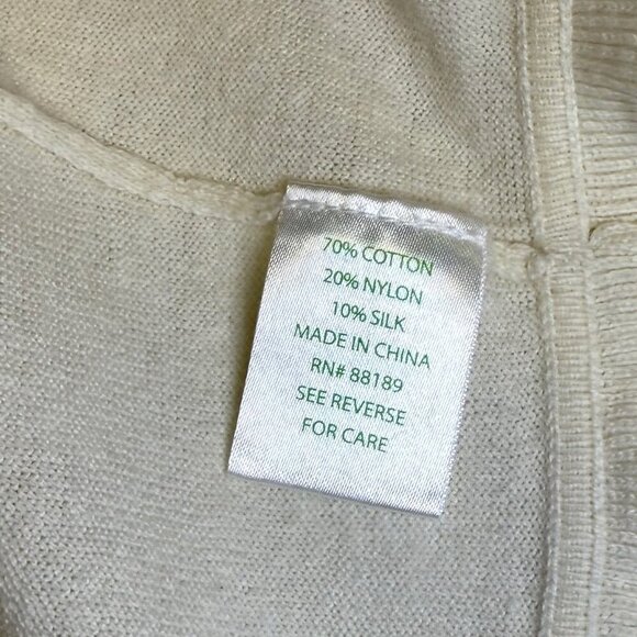 Lilly Pulitzer Ruffle Shrug Cropped Cardigan XL Cream Soft Knit EUC - Picture 7 of 7